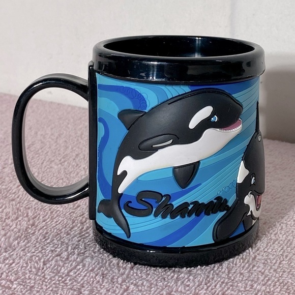 Vintage Blue Sea World Shamu Orca Mug “Daniel” - Picture 9 of 9